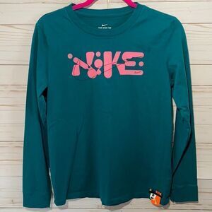 Nike Teal and Pink Long Sleeve Tee